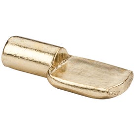 Polished Brass 5 mm Pin Spoon Shelf Support - Priced and Sold by the Thousand. Order 1 for 1,000 Pieces