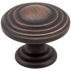 1-1/4" Diameter Brushed Oil Rubbed Bronze Stacked Bremen 2 Cabinet Knob