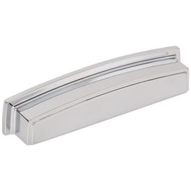 128 mm Center-to-Center Polished Chrome Square Renzo Cabinet Cup Pull