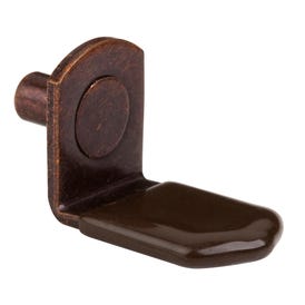 Antique Copper 5 mm Pin Angled Shelf Support with 3/4" Arm and Brown Sleeve - Priced and Sold by the Thousand. Order 1 for 1,000 Pieces