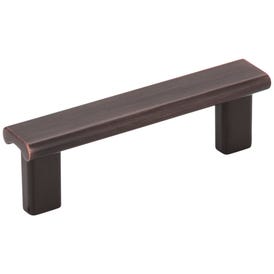 3" Center-to-Center Brushed Oil Rubbed Bronze Square Park Cabinet Pull