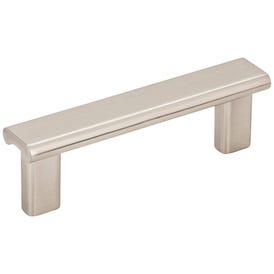 3" Center-to-Center Satin Nickel Square Park Cabinet Pull