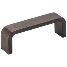 3" Center-to-Center Brushed Oil Rubbed Bronze Square Asher Cabinet Pull