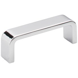 3" Center-to-Center Polished Chrome Square Asher Cabinet Pull