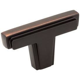 2" Brushed Oil Rubbed Bronze Lexa Cabinet "T" Knob