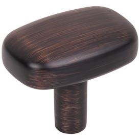 1-1/2" Rounded Rectangle Overall Length Brushed Oil Rubbed Bronze Loxley Cabinet Knob