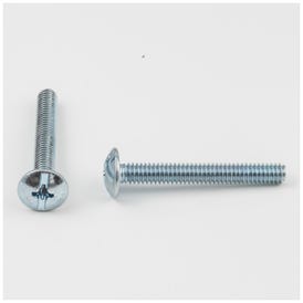 8-32 x 1-1/4" Zinc Plated Phillips Slotted Combo Drive Truss Head Machine Screw Sold by the Box. Order 1 for a Box of 1,000 Screws