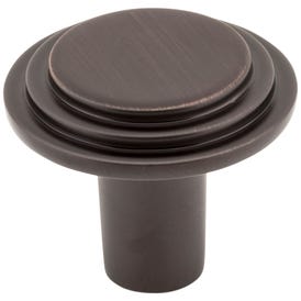 1-1/4" Diameter Brushed Oil Rubbed Bronze Round Calloway Cabinet Knob