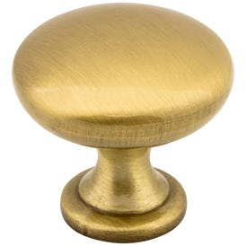 1-3/16" Diameter Satin Brass Madison Cabinet Mushroom Knob