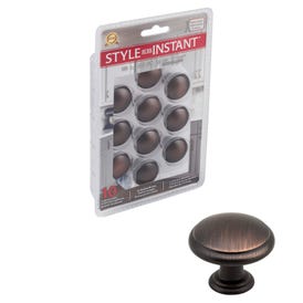 1-3/16" Diameter Brushed Oil Rubbed Bronze Gatsby Retail Packaged Cabinet Mushroom Knob