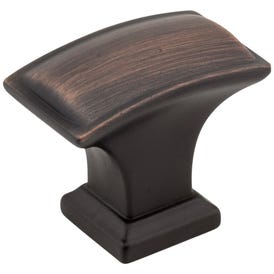 1-1/2" Overall Length Brushed Oil Rubbed Bronze Rectangle Annadale Cabinet Knob