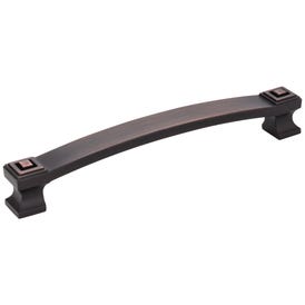 160 mm Center-to-Center Brushed Oil Rubbed Bronze Square Delmar Cabinet Pull
