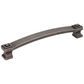 160 mm Center-to-Center Distressed Pewter Square Delmar Cabinet Pull