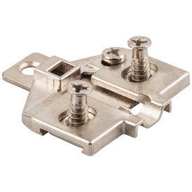Heavy Duty 0 mm Screw Adj 3 Hole Zinc Die Cast Plate with Euro Screws for 700, 725, 900 and 1750 Series Euro Hinges