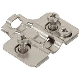 Standard Duty 0 mm Cam Adj Steel Plate with Euro Screws for 700, 725, 900 and 1750 Series Euro Hinges