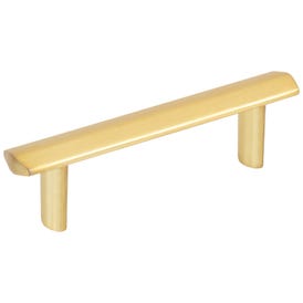 3" Center-to-Center Brushed Gold William Cabinet Pull