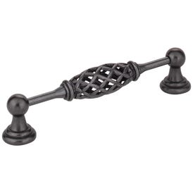 128 mm Center-to-Center Gun Metal Birdcage Tuscany Cabinet Pull