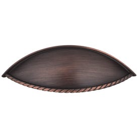 96 mm Center-to-Center Brushed Oil Rubbed Bronze Lenoir Cabinet Cup Pull