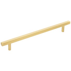 192 mm Center-to-Center Brushed Gold Square Dominique Cabinet Bar Pull