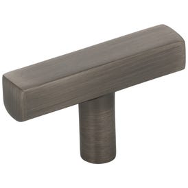 2" Brushed Pewter Dominique Cabinet "T" Knob