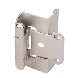 1/2" Overlay, 3/4" Frame Full Wrap Self Closing Hinge Without Screws - 3 Hole Door Mount