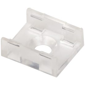 Neon Top Bend Bottom Mounting Clip, Clear