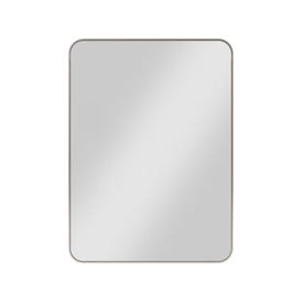 22" W x 1" D x 30" H Rounded Rectangle Metal Frame Mirror