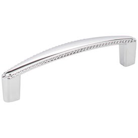 96 mm Center-to-Center Polished Chrome Rope Detailed Lindos Cabinet Pull